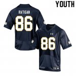 Notre Dame Fighting Irish Youth Conor Ratigan #86 Navy Under Armour Authentic Stitched College NCAA Football Jersey ONB6699SZ